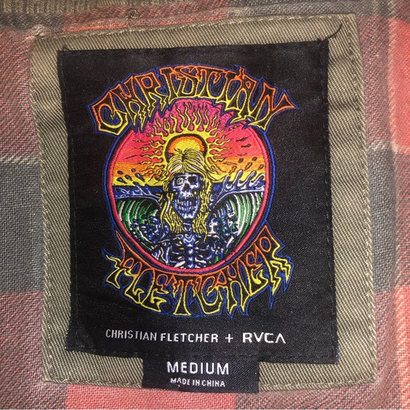 Christian fletcher + RVCA mens jacket size medium - Picture 8 of 8